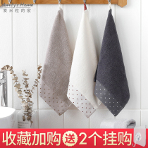 Hand towel Super absorbent bathroom kitchen hand towel Hanging rag Hand towel square towel Cotton hand cloth