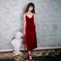 Velvet suspender skirt clearance special Swan velvet slim sexy and charming feminine