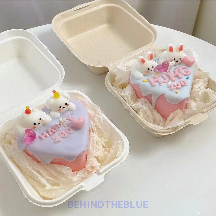 Animal cake accessories aromatherapy candle plaster lying pig bear rabbit chocolate baking decoration diy handmade materials
