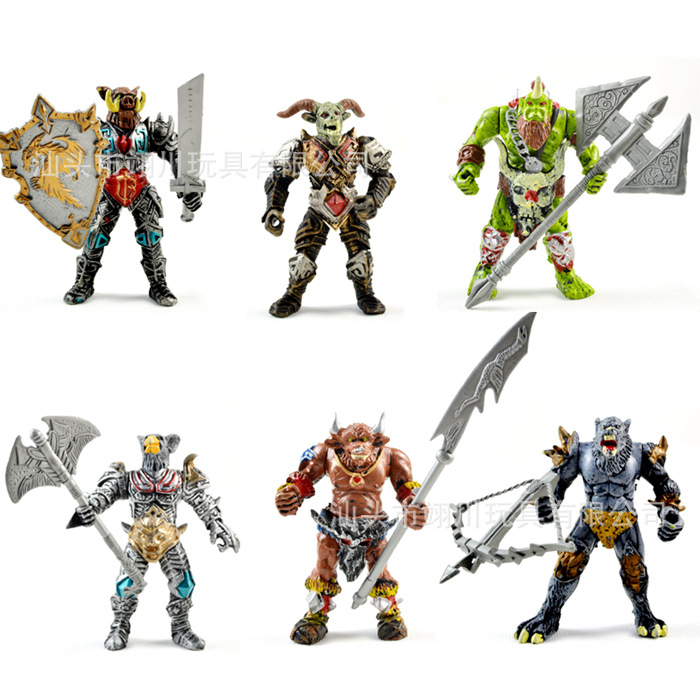 Puzzle lắp ráp một nửa orc mô hình tĩnh đồ chơi ma thuật quái vật vũ khí mô hình mô hình đồ chơi cao cấp