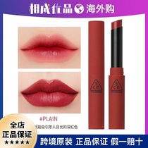 Korea direct mail 3CE thin tube lipstick Matte velvet matte smoke tube lipstick silky silky long-lasting and natural