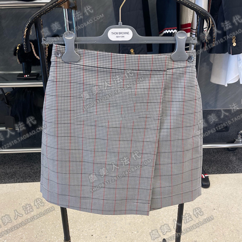 Thom Browne 21 Spring Summer TB Inlenty Wind retro Grain High waist display slim skirt Pants Shorts Women