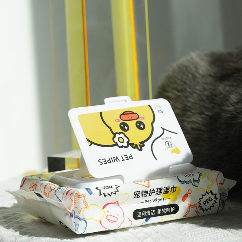 Pet care wipes mild do not stimulate pure water cat and dog general wet wipes carry pet cleaning tissue 50 tablets