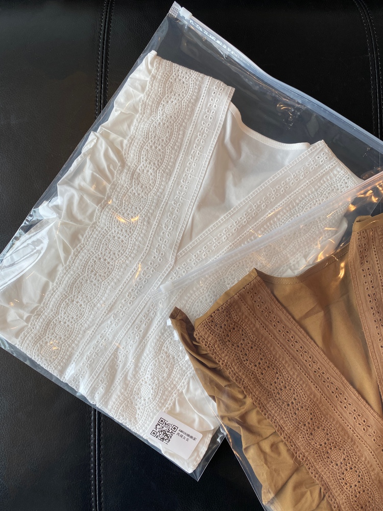 AMR UU The upper body is amazing~Quan cotton lace embroidery splicing top looks thin Blouse autumn new style