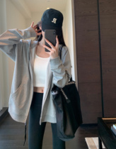 AMR U U WITHOUT LOSING THE CABINET UPPER QUALITY OVERSIZE LOOT AND SLIM COAT WITH CAP SWEATSHIRT WOMAN SPRING SUMMER NEW