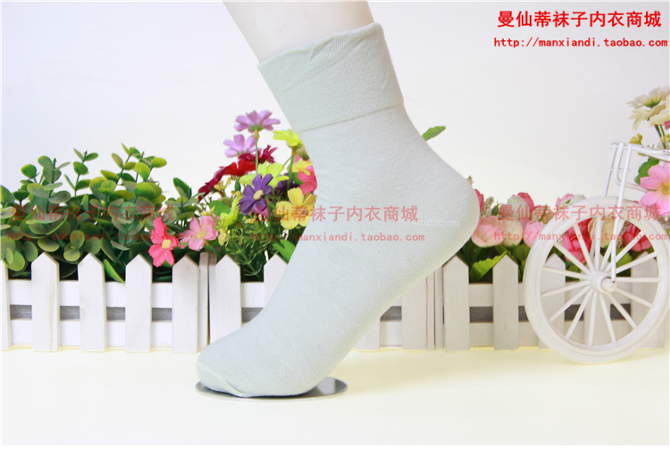 Đầm dự tiệc Langsha Những mẫu mùa thu và mùa đông 100% cotton Song Khẩu Miệng rộng Thời trang tất ấm áp dành cho nữ tất ngắn cổ
