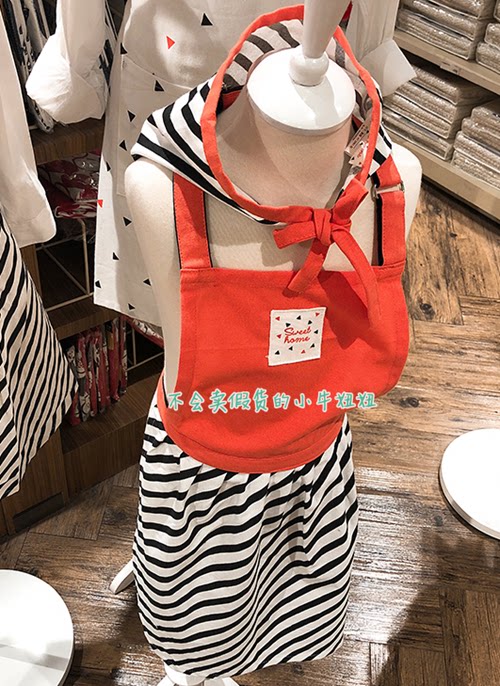 At a loss, the beautiful room modernhouse cotton children's apron suit headscarf two-piece loli style