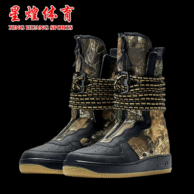 Реалтри X SF Air Force1 Hi Falconium Камуфляж Мужские кроссовки AA1128-004
