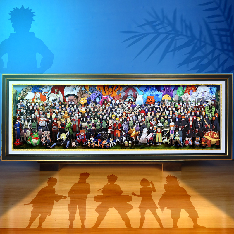 Naruto 3D Figure Nine-Tails Human Pillar of Might Susanoo Full Team Anime Figure Peripheral Blind Box Gift Decorative Painting