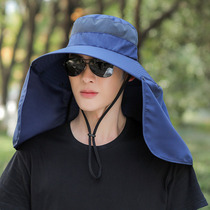 Sun Visor Mens Summer Fishing Fisherman Hat Sunscreen Shawl Cape Sun Mountaineering Hat Climbing Great Eave UV Rays