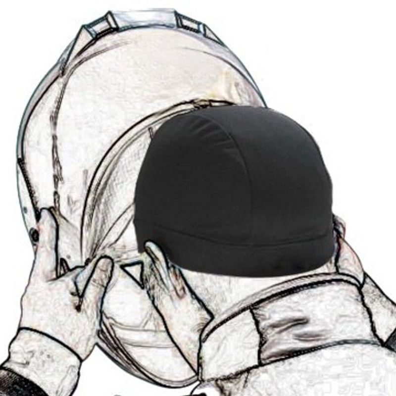 Summer Ice Silk Riding Small Cap Speed Dry Suction Sweat Bike Sunscreen Locomotive Liner Elastic Head Hood Male