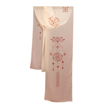 Return to Han and Tang Ying makeup Summer wear silk Hanfu womens accessories Printed accessories with kimono shawl outer match