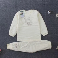 Thiên thần búp bê mùa đông siêu ấm áp Nam Cực cotton vai mở cổ áo lót đồ lót trẻ em 3-5 tuổi mùa thu và quần mùa thu đông shop quan ao tre em
