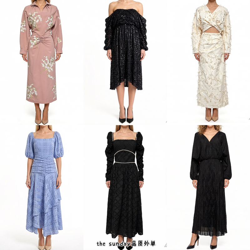 Red Brand Asos Retro Style High-Waisted Mid-Length Dress for Women, Slim Fit, Slimming, Banquet Evening Wear