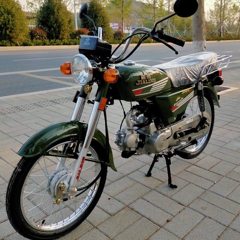 Authentic Chongqing Jialing 70Cc Motorcycle, Retro Style, National Standard Iv, Electric Injection, Men's Cross-Rider Model, Straight Frame, Fuel-Efficient, Can Be Registered