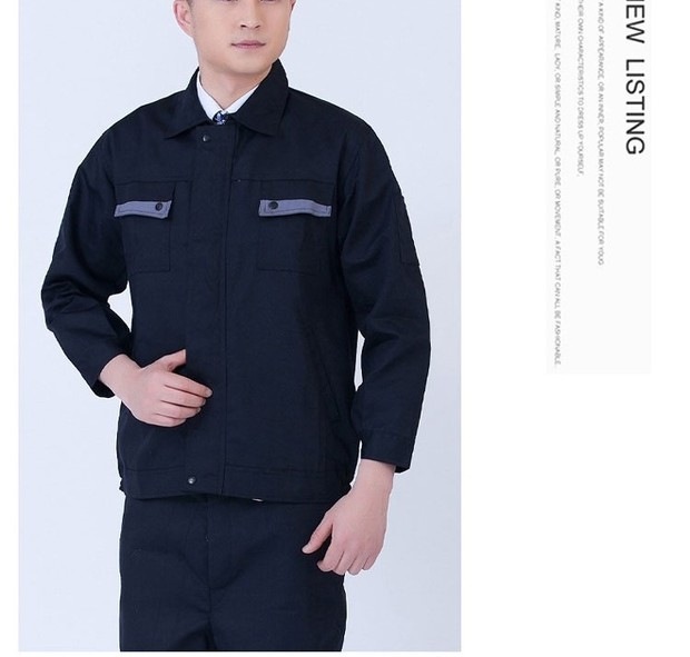 Quần yếm dài tay phù hợp với nam giới cộng với phân bón để tăng tài sản trang trí dịch vụ sửa chữa tự động bôi trơn quảng cáo quần áo tùy chỉnh quần baggy nam
