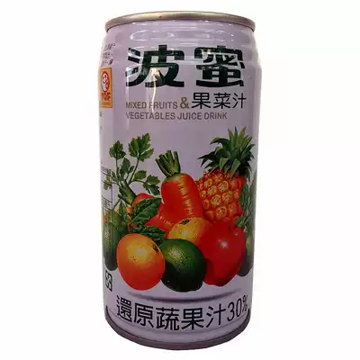Taiwan beverage Wave honey fruit vegetable juice beverage 335ml Original juice 40%