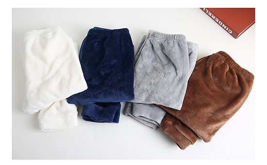 Quần nhung nhung nam dày mùa thu và mùa đông eo ấm nhà quần rộng kích thước flannel thu nhỏ nhung nhà quần thể thao nam