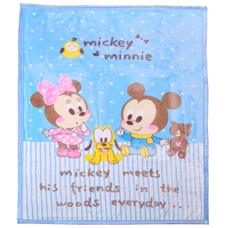 Phòng xác thực Li Ying / Disney trẻ sơ sinh trẻ em đôi raschel chăn quà tặng trăng tròn quà tặng trăm ngày đồ sơ sinh cho bé trai