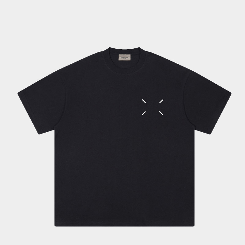 Essentials Trendy Brand mm Maji Minimalist Four-Corner Short-Sleeve T-Shirt for Men, High Street Couple Style, American Loose Half-Sleeve for Summer