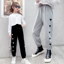 Girl Pants Spring Autumn Clothing Foreign Air Long Pants Elementary School Childrens Autumn Money Loose CUHK Children Casual Wear Pants Children Sports Pants