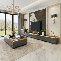 Light extravagant post modern minimalist Nordic tea table TV cabinet Composition Small family Living room tempered glass Fashion