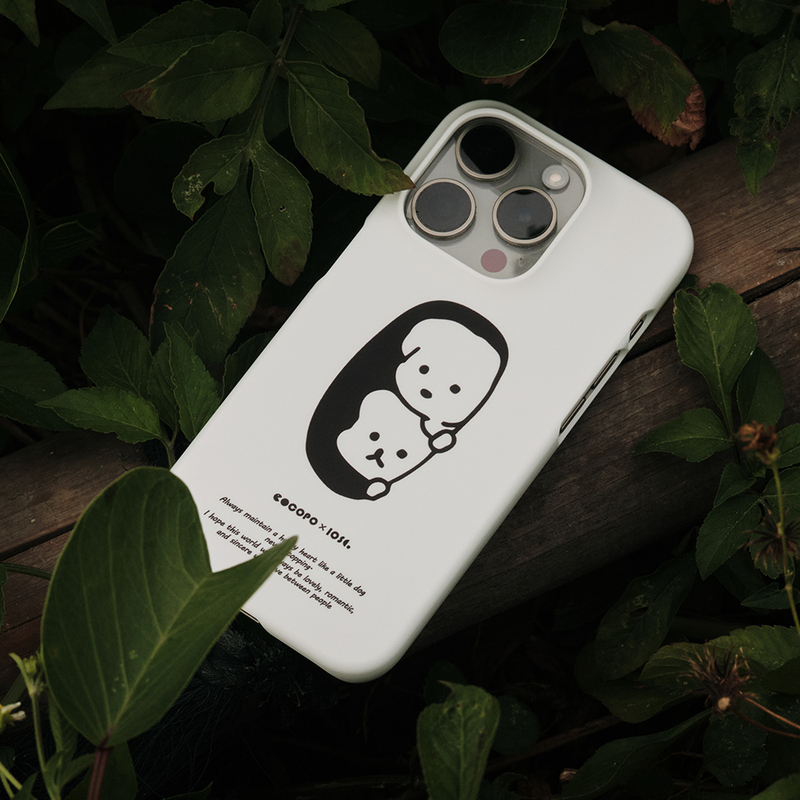 Iosco Original Design [Curious Puppy] Han Fei Half-Pack Matte Case Suitable for Apple 17 16 15 14 13 Pro Max Phone Case, Simple Style