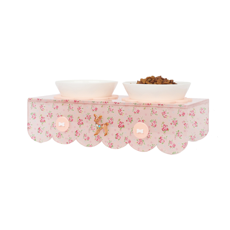 High face value New pint cute pet dog bowls cat bowls clean and easy to clean protect dog kitty cervical spine-Taobao