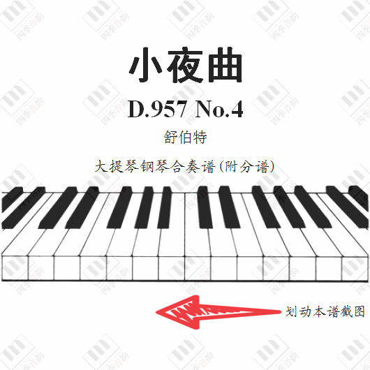 Schubert Serenade Cello Piano Ensemble Score (with solo score)