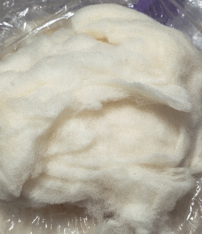 Wool Felt Needle Felting Filling Cashmere White Needle-Felted Finished Product Waldorf Handmade Toy Marshmallow