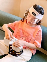 Girl short sleeve T-shirt 2021 Summer new children dress pure cotton half sleeves foreign air print 100 hitch blouses