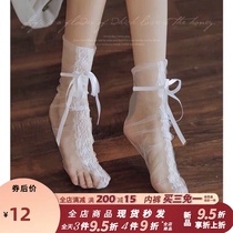 Ballet girl soft sister Lolita foot control sexy lace lace tulle stockings spot second hair