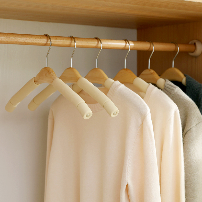 Dream Shop Clothes Hangers: Thickened Solid Wood Sponge Hangers, Non-Slip Hangers, Wardrobe Clothing Store Hangers, Pants Hangers