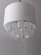 Scandinavian Modern Minimalist American Style Bedroom Crystal Chandelier Shade White Fabric Romantic and Warm Study Room Home Lighting