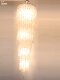 French duplex staircase loft long chandelier shell bed and breakfast wedding lamp wabi-sabi style cream living room Japanese restaurant lamp