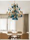 American-Style Minimalist Bedroom Chandelier, Dining Room Lamp, Creative and Unique Rose Red Agate Crystal Living Room Chandelier, French Romantic Lamp