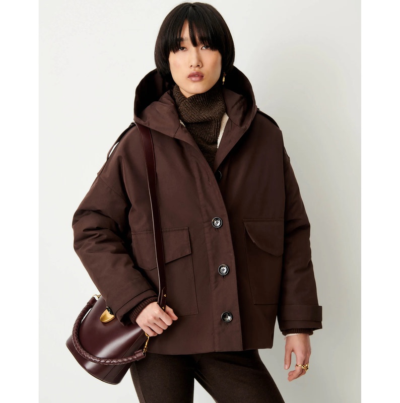 Zoeyja S@Ssun Dense, Lightweight and Water-Repellent/Thick Lamb Wool Parka Hooded Coat Zoeyja S@Ssun Dense, Lightweight and Water-Repellent/Thick Lamb Wool Parka Hooded Coat