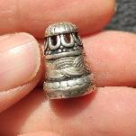 Tibet old silver water pattern stupa Tibetan beaded hand string stupa Bao Lao fidelity