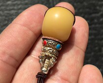 Tibetan old Bodhi root three-way Buddha head Tibetan Buddhist beads Rosary beads Buddha head mother beads package Lao Bao Zhen 2 0