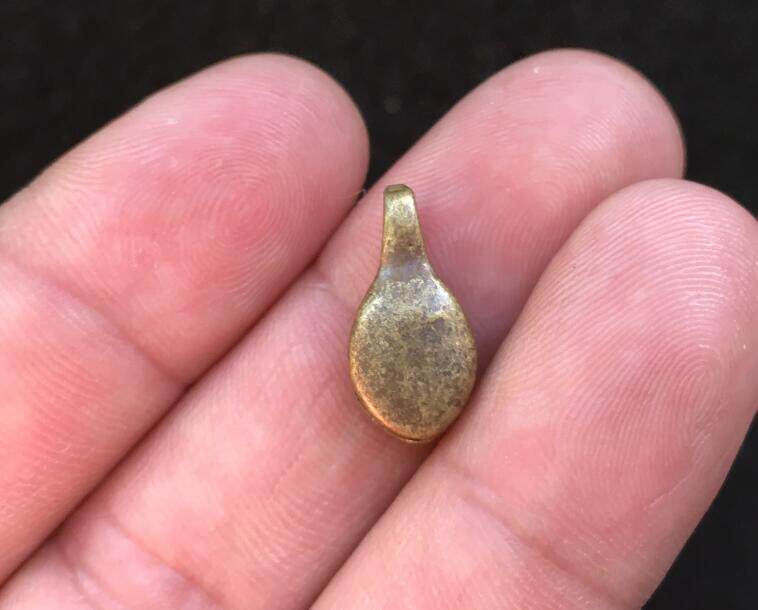 Tibetan old bronze gilt Manibao card Tibetan-style Buddha bead bag old fidelity