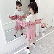 Port Wind Girl Fashion Acropolis Dress Boomer Dresses Big Boy New Foreign Air Dress Girl Net Red Temperament Skirt