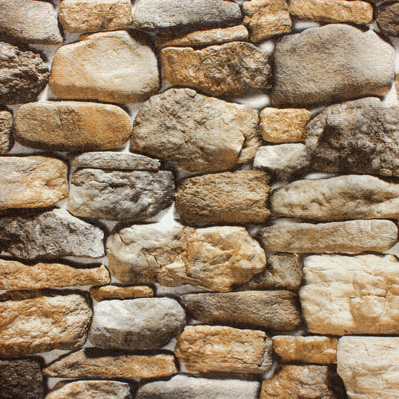 3D simulation stone stone wallpaper retro nostalgia culture stone bar KTV industrial wind wallpaper