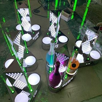 Желтый тройной лазерный винный держатель-