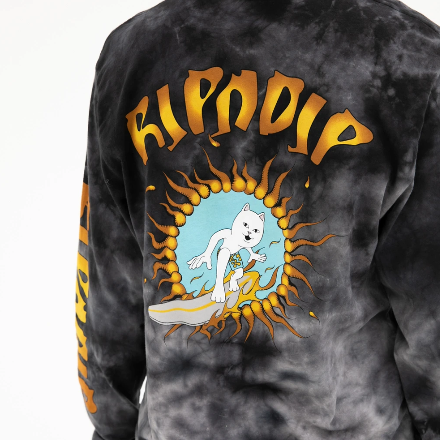 Спот RIPNDIP балд кот серфинг длинным рукавом нижняя футболка тонкая Surf up l/s tee