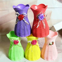 Chất liệu hoa lụa trang trí hoa nhân tạo trang trí hoa nhựa bình hoa màu chậu hoa mận - Vase / Bồn hoa & Kệ chậu hoa nhỏ