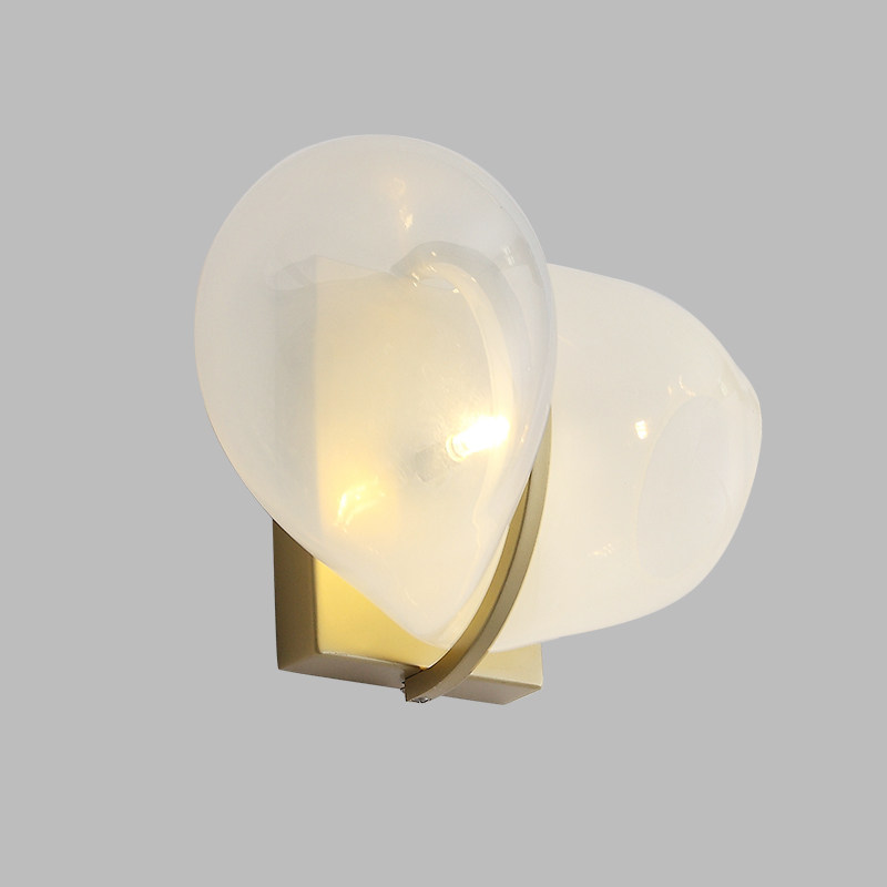 Postmodern creative personality Peanut Glass Wall Lamp Stylish Living Room Bedroom Bedside Dining Room Full Bronze Designer Wall Lamp