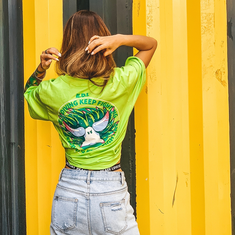 EDI Zhoulang Red Wall 2019 New Five Spirits Series Sea Rabbit T-shirt Zhou Lang Chiba Divers E D I