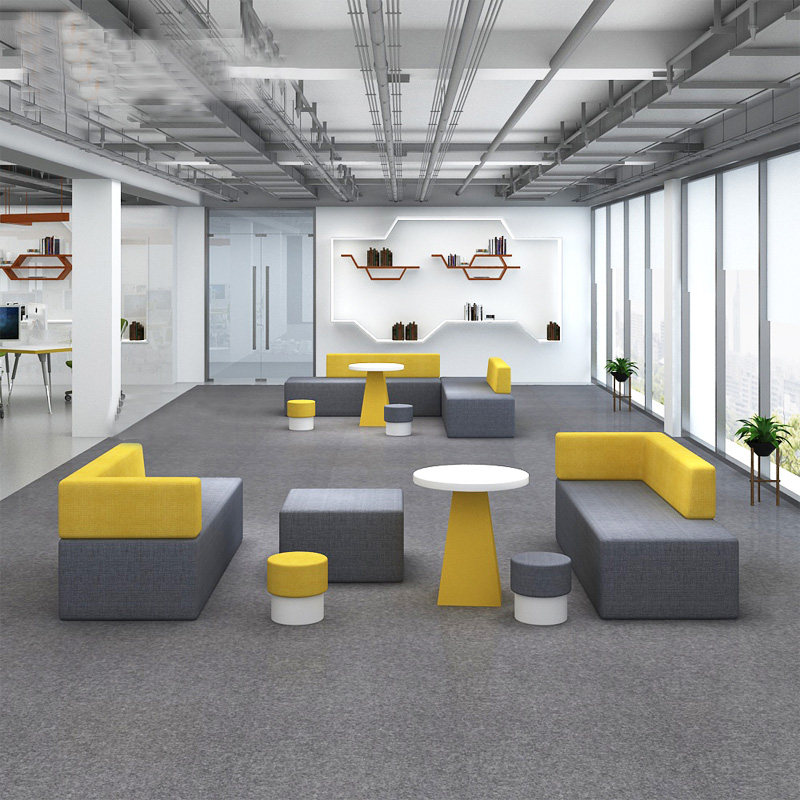 Customized creative parity convenience modern office leisure meeting area free combination splice sofa