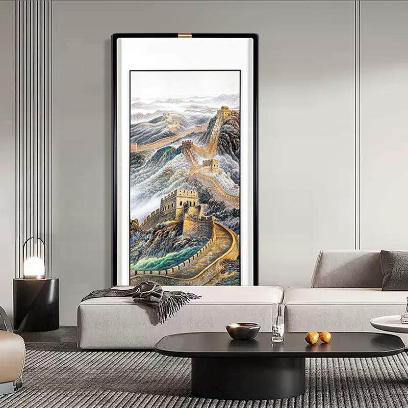 万里长城画靠山图：办公室玄关走廊的风水宝器，特价铜雕装饰挂画！-铜雕画-淘宝好物网