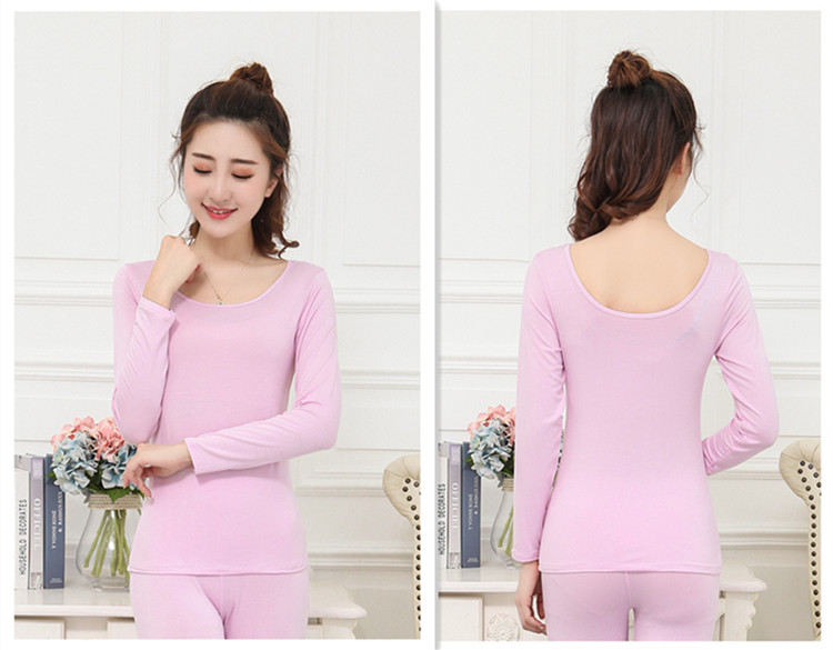 Áo thun dáng dài tay mỏng cổ chữ U phần mỏng cotton nhiệt đồ lót nữ thun thun cao cấp hoang dã Quần áo yoga áo lót nam cổ tròn